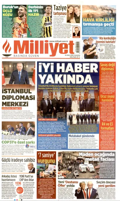Milliyet manşeti