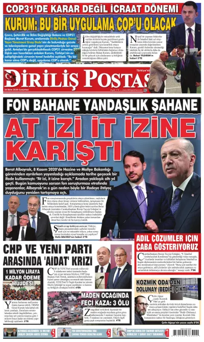 Diriliş Postası manşeti
