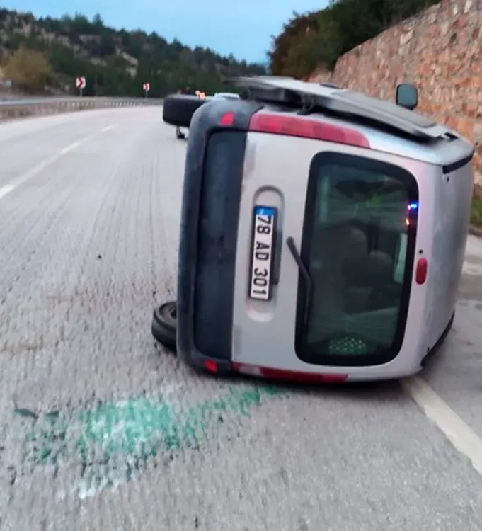 Karabük’te İki Otomobilin Karıştığı Kazada Bir Kişi Yaralandı