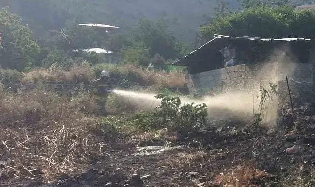 Hassa'da bahçe yangını