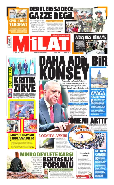 Milat manşeti