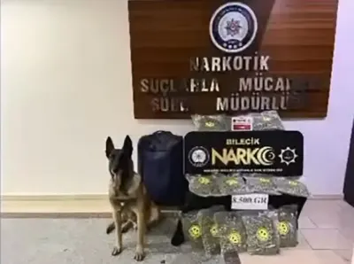 Bilecik'te Otomobil Bagajındaki Valizden Binlerce Liralık Uyuşturucu Çıktı