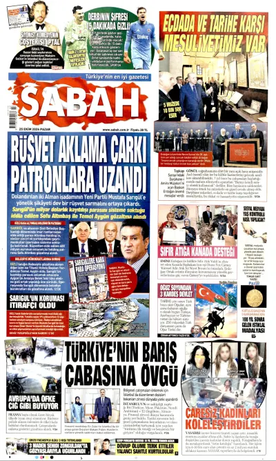 Sabah manşeti
