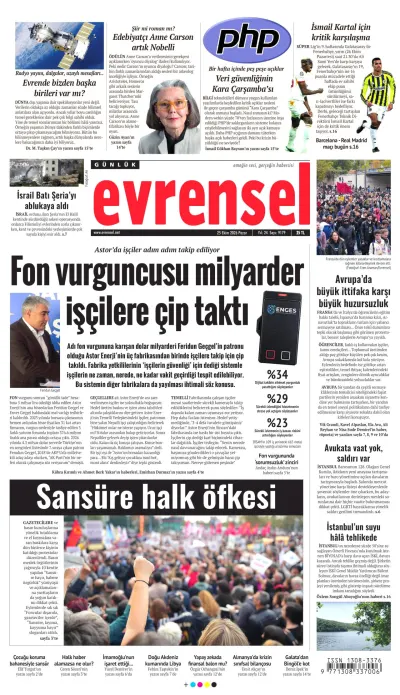 Evrensel manşeti
