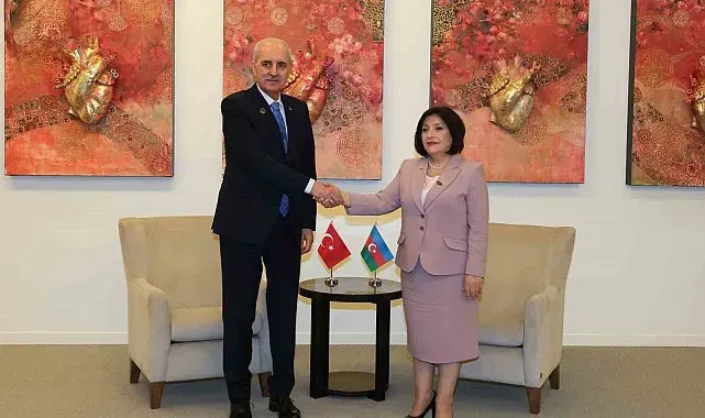 TBMM Başkanı Kurtulmuş, Azerbaycan Milli Meclisi Başkanı Gafarova ile görüştü