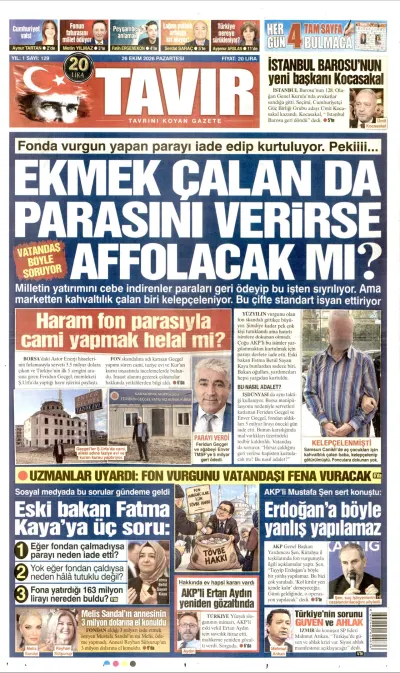 Tavır manşeti