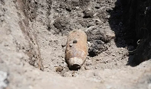 Erzurum'da kanalizasyon hattı kazısında mühimmat paniği