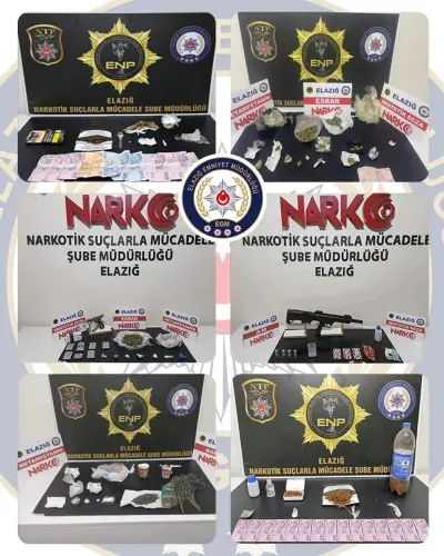 Elazığ'da Gerçekleştirilen Narkotik Operasyonunda 8 Kişi Cezaevine Gönderildi