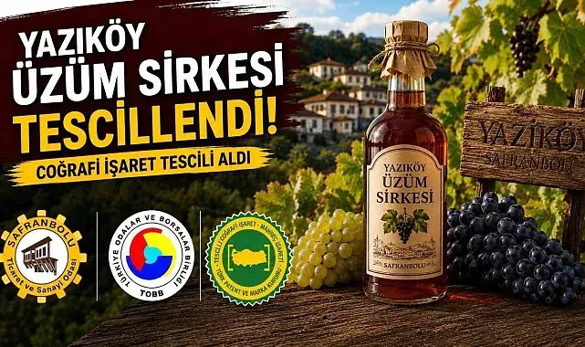 Karabük'ün 10'uncu coğrafi işaretli ürünü "Yazıköy Üzüm Sirkesi" oldu