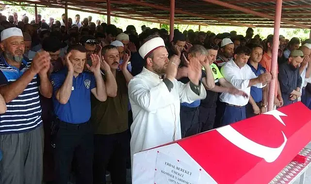 Kazada ölen emekli komiser, son yolculuğuna uğurlandı