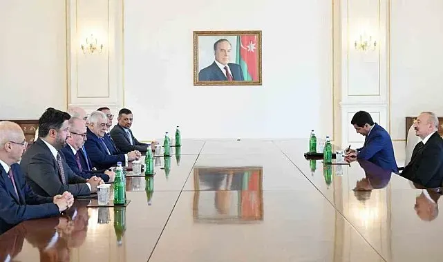 TBMM Başkanı Kurtulmuş, Azerbaycan Cumhurbaşkanı Aliyev tarafından kabul edildi