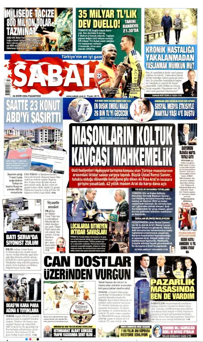 Sabah manşeti