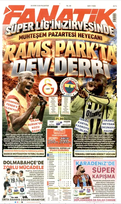 Fanatik manşeti