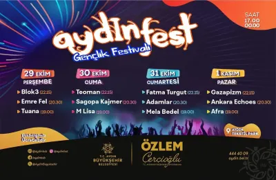 Aydınfest Gençlik Festivali 29 Ekim Tarihinde Kapılarını Açıyor