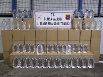 Bursa İlinde Jandarma Ekiplerinden Kaçak Etil Alkol Operasyonu