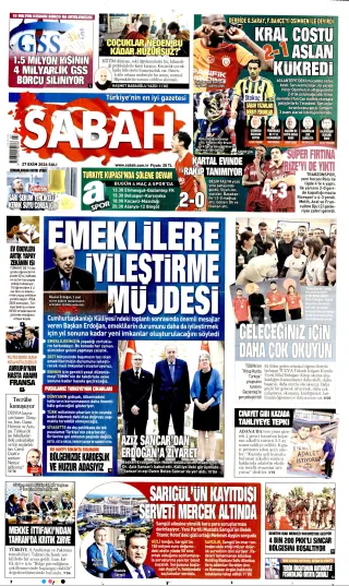 Sabah manşeti
