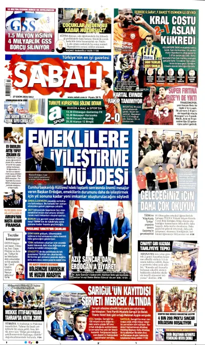 Sabah manşeti