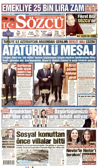 Sözcü manşeti