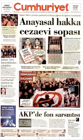 Cumhuriyet manşeti