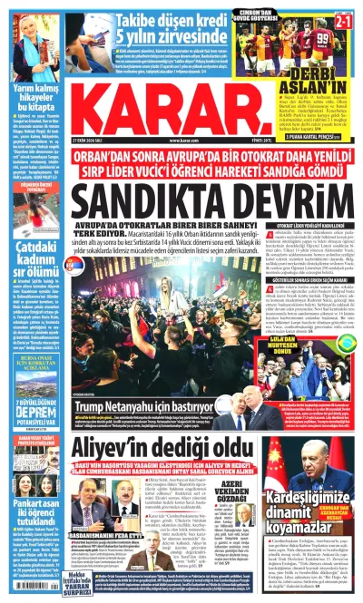 Karar manşeti