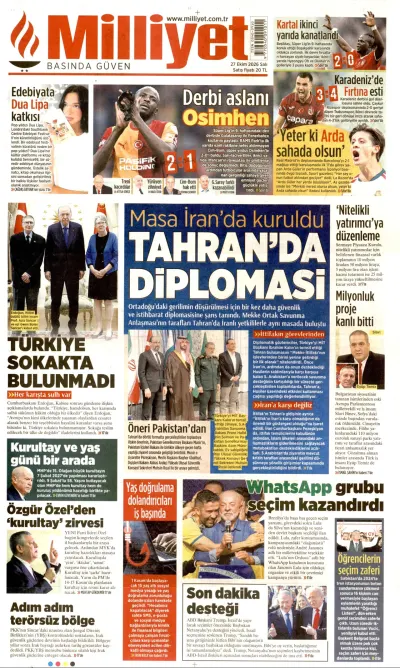 Milliyet manşeti