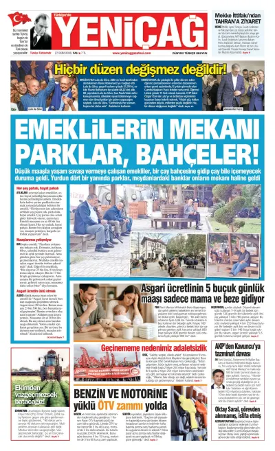 Yeniçağ manşeti