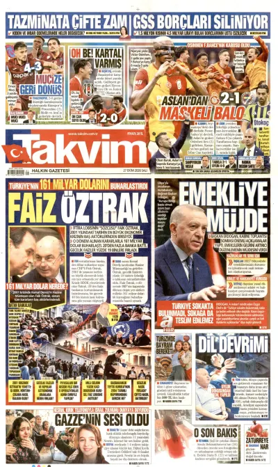 Takvim manşeti
