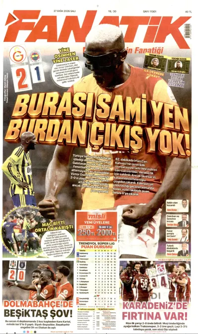 Fanatik manşeti