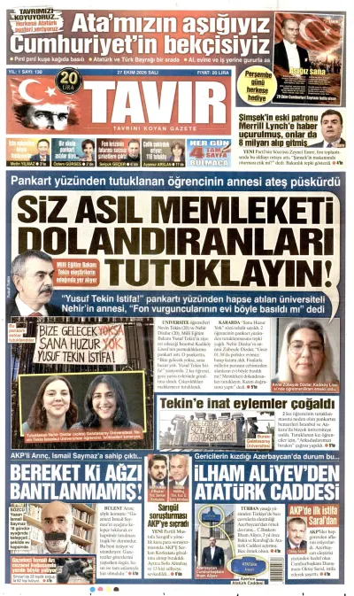 Tavır manşeti