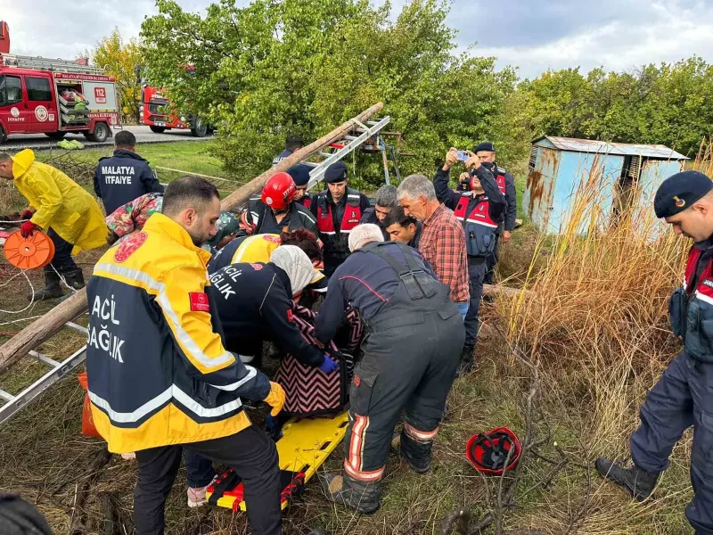 Malatya'da Metrelik Kuyuya Düşen Genç Son Anda Kurtarıldı