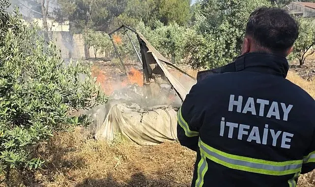 Hassa'da bahçe yangını