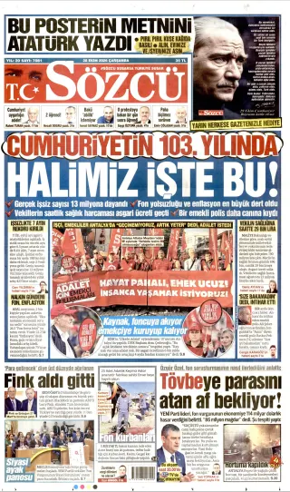 Sözcü manşeti