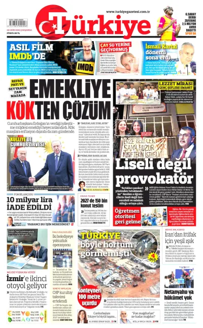 Türkiye manşeti