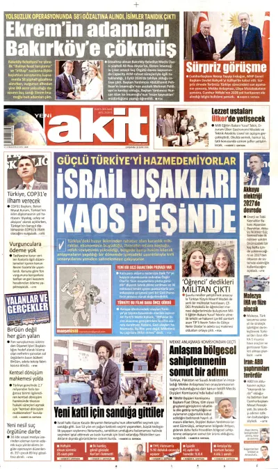Yeni Akit manşeti