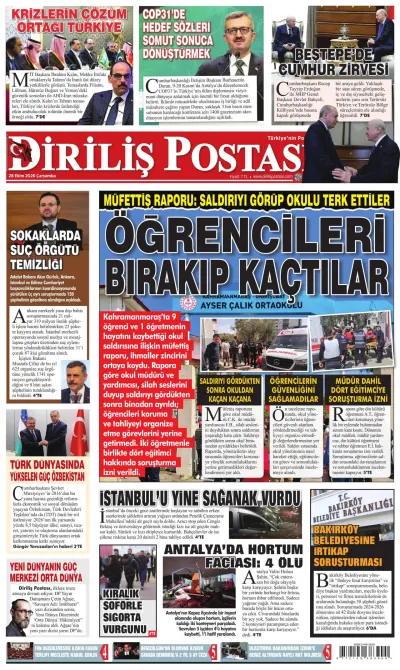 Diriliş Postası manşeti
