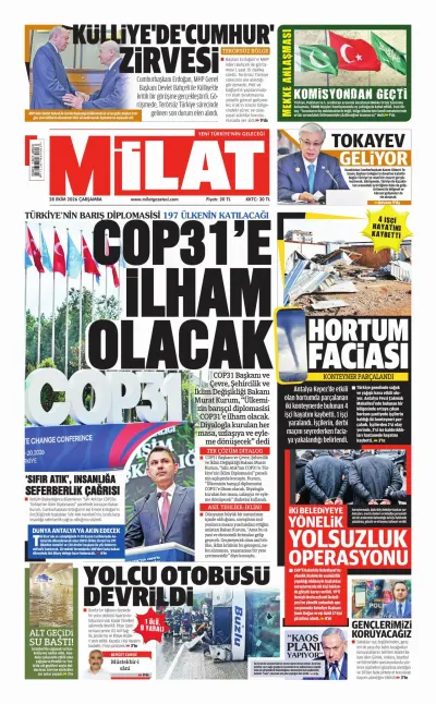 Milat manşeti