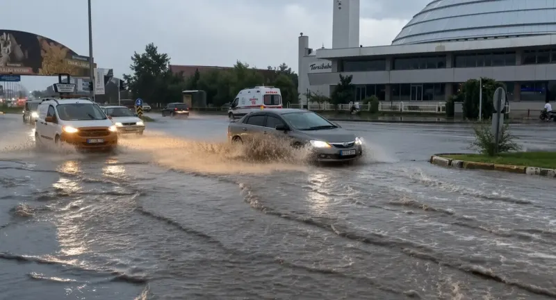 Erzincan'da Sağanak Yağış Su Baskını Korkusu Yarattı