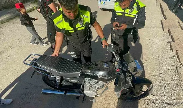 Karaman'da 'dur' ihtarına uymayan motosikletliye 611 bin lira ceza kesildi