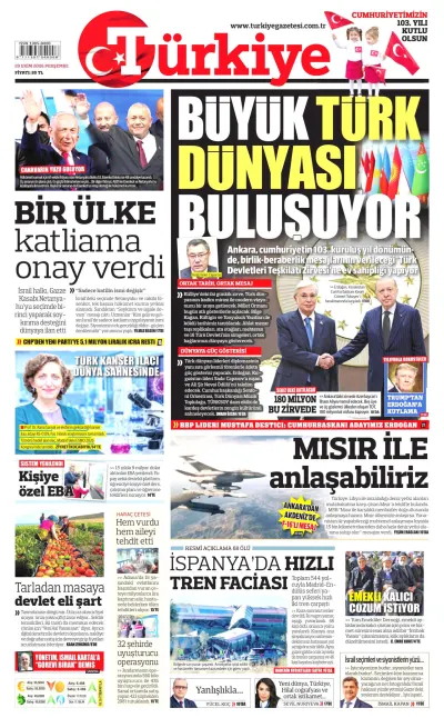 Türkiye manşeti