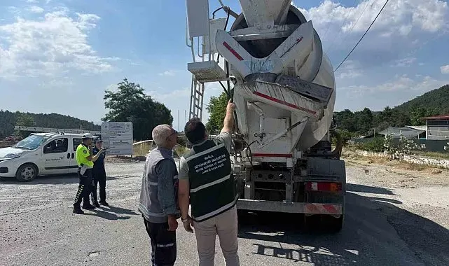 Turizm merkezlerinde beton mikserlere sıkı takip