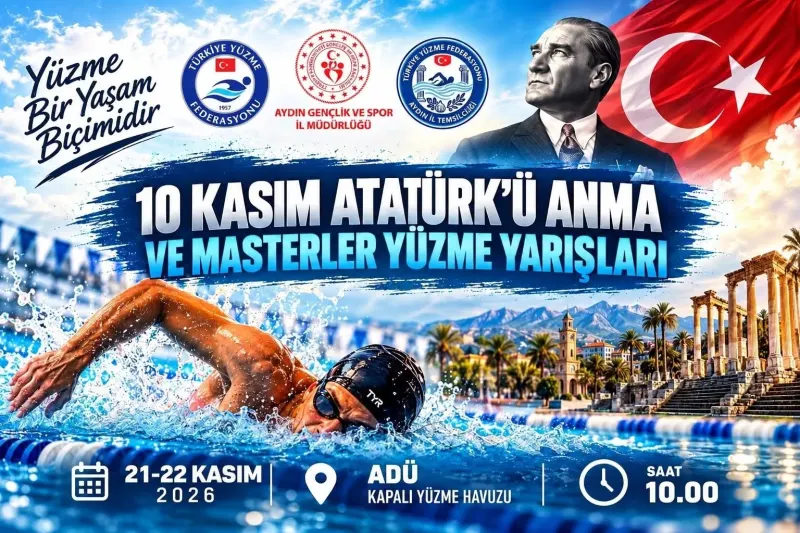 Aydın Atatürkü Anma ve Masterler Yüzme Yarışlarına Ev Sahipliği Yapacak