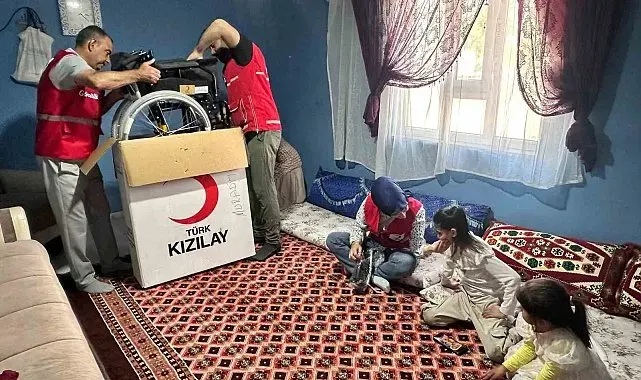 Kızılay'dan özel bireylere tekerlekli sandalye desteği