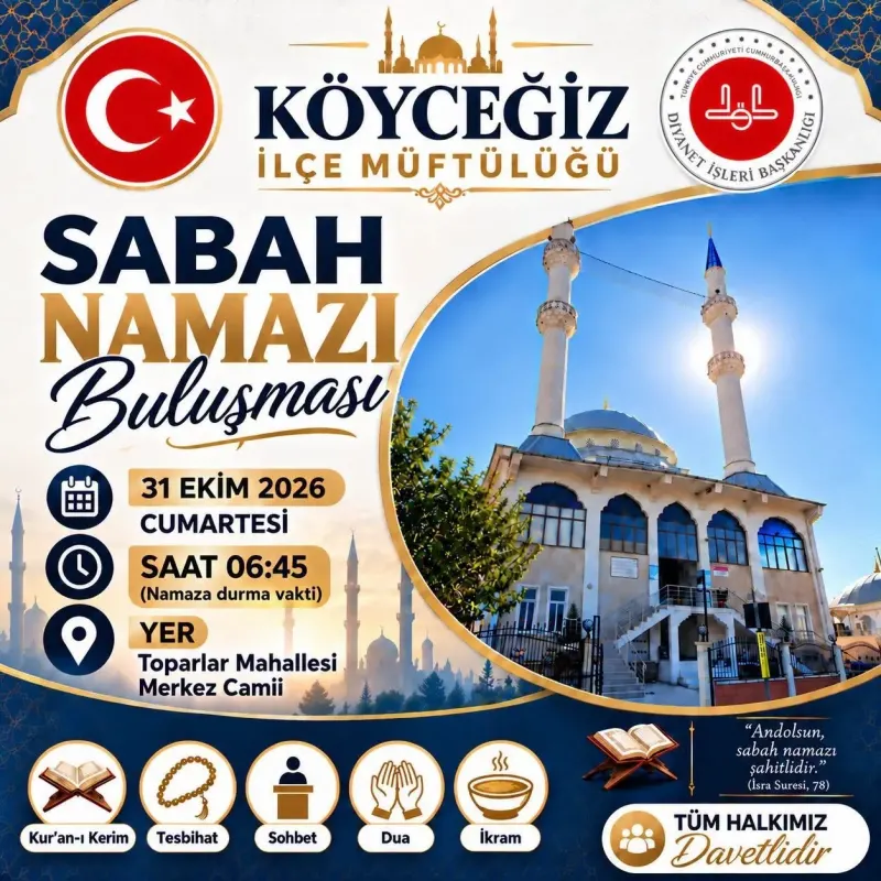 Köyceğiz'de Cami Buluşmaları Toparlar Mahallesi'nde Başlıyor