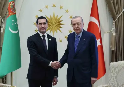 Cumhurbaşkanı Erdoğan, Türkmenistan Devlet Başkanı Serdar Berdimuhammedov İle Görüştü