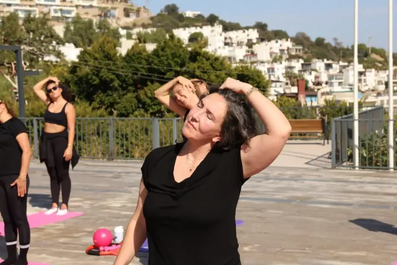 Bodrum'da Pilates Kurslarına Vatandaşlardan Yoğun İlgi