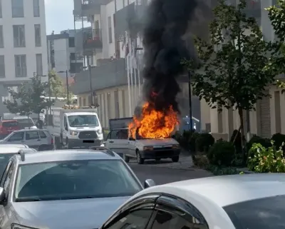 Kahramanmaraş'ta Seyir Halindeki Otomobil Alevlere Teslim Oldu