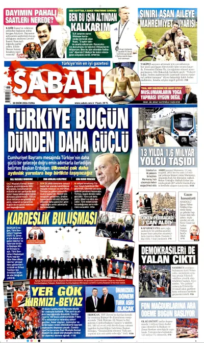 Sabah manşeti