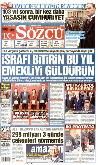 Sözcü manşeti