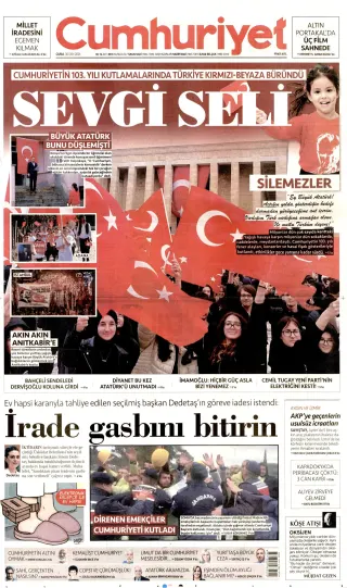 Cumhuriyet manşeti