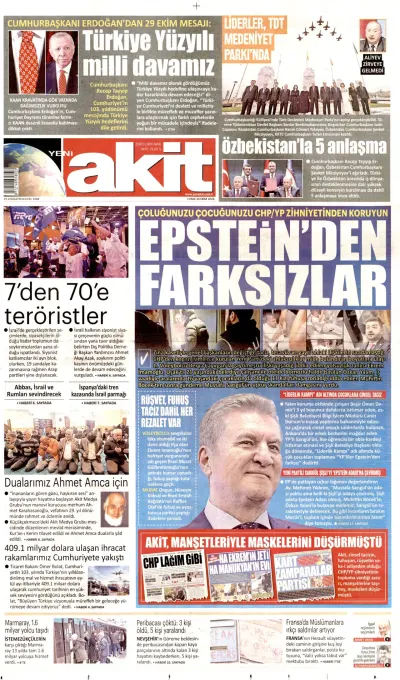 Yeni Akit manşeti